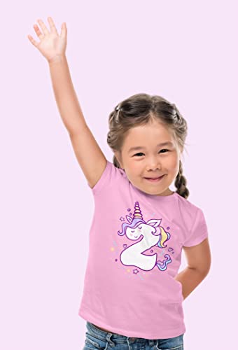 Unicorn 2nd Birthday Shirts for Toddler Girls Outfit 2 Year Old Second Two Shirt4