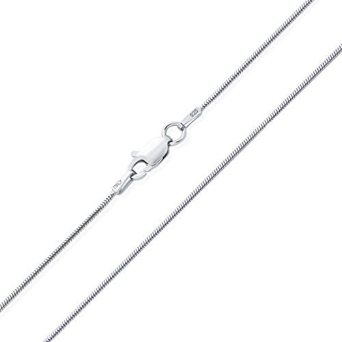 Thin Snake Link Strong Chain 1.5 MM 025 Gauge For Women Necklace 925 Sterling Silver Made In Italy 20 Inch