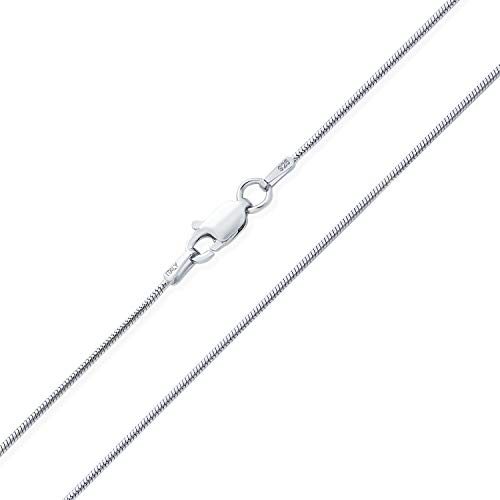 Thin Snake Link Strong Chain 1.5 MM 025 Gauge For Women Necklace 925 Sterling Silver Made In Italy 20 Inch