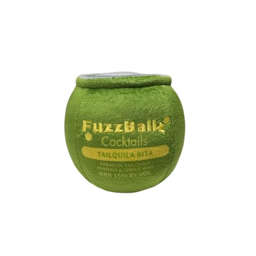 Fuzz Ballz Plush Toy - Funny Alcohol Dog Toy - Parody Toy - Squeaky Funny Toy for Small Medium and Large Dogs