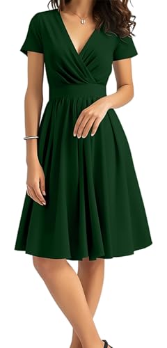 Image of DinyIn Women's 2025 Summer Short Sleeve Casual Dresses