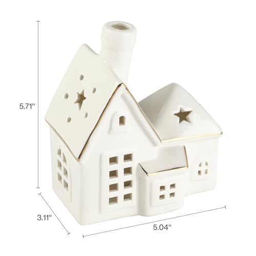 Figurine de maison en céramique blanche déco table salon et cuisine moderne - 3