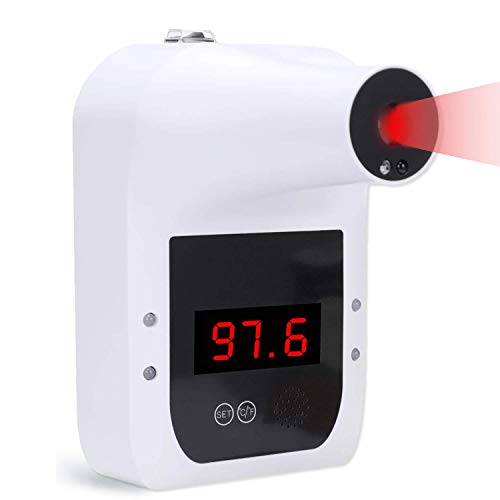 Black Friday - 40% OFF AGZ Wall Mounted Infrared Thermometer, Thermometer for Adults Forehead with Voice Broadcast, Infrared Thermometer with Fever Alarm for Offices, Factories, Shops, Schools, Restaurants
