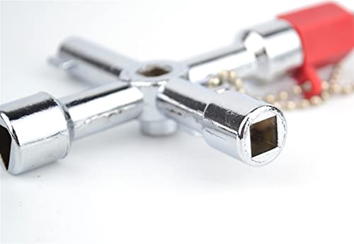 Llave triangular de ascensor multifunción para abrir válvulas y gabinetes de luz 4