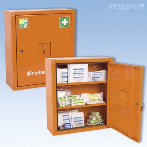 Armadio di medicazione Eurosafe arancione Ö-Norm Z 1020-2