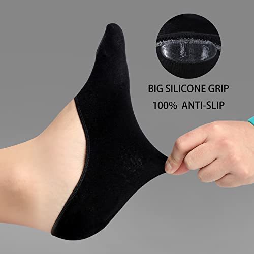 ADFOLF 6 Pack Mens No Show Socks Casual Low Cut Thin Loafers Non Slip Boat Liners3