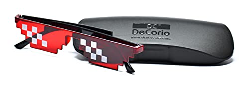 Image of Thug Life Sunglasses Pixel Gangsta Life Funny Shades (RED)