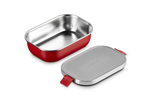 Image of Le Creuset Stainless Steel On The Go Lunch Box, 30 oz., Cerise