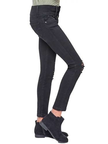 YMI Girls Girls Sustainable Wannabettafit 3-Button Skinny Jeans2