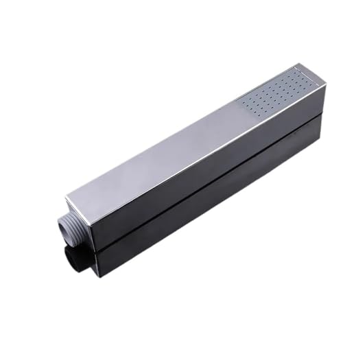 Pommeau de douche laiton robuste carré blanc fini chrome sans fuite - 2