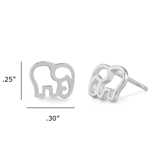 Boma Jewelry Sterling Silver Elephant Stud Earrings4