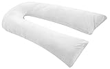 Web Linens Inc Oversized - Total Body Pregnancy Maternity Pillow- Full Support - w/Zippered Cover - White - Exclusively By Blowout Bedding RN# 142035