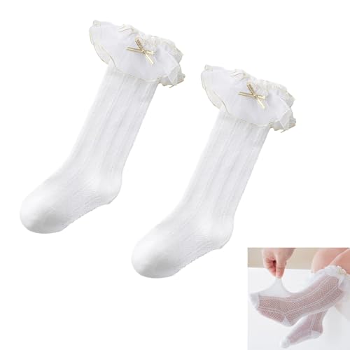 Toddler Socks, 1 Pair Breathable Mesh Under Knee Socks for Baby and Toddler Nonslip Ankle Sock Lovely Charm2