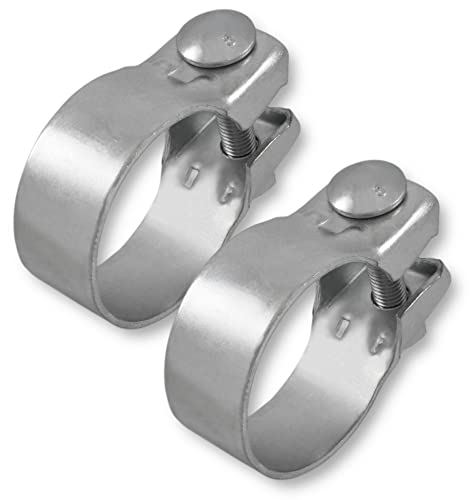 2x Breitbandschellen ø von 37-82 mm Auspuff Schelle Klemme Traktor Verzinkt (54 5 mm (53-56mm))
