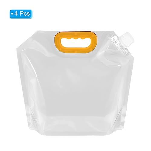 PATIKIL 4 Pack 2.5L/0.66 Gallon Collapsible Water Container Bags, Clear, Plastic, Flexible, Reusable, Transparent - Image 3