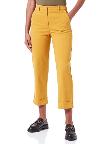 98% cotone, 2% elastan Sisley Trousers 4K2Z55CW6 Boxer Bambino, Mustard 3P8, 44 da Donna
