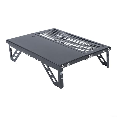 Table pliante de camping ultra légère en aluminium noir 26cm