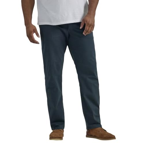 Lee Men’s Big & Tall Extreme Motion Flat Front Regular Straight Pant