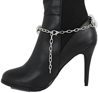 Western Boot Bracelet For Women – Silver Chain Shoe Charm With Scorpion, Adjustable Anklet