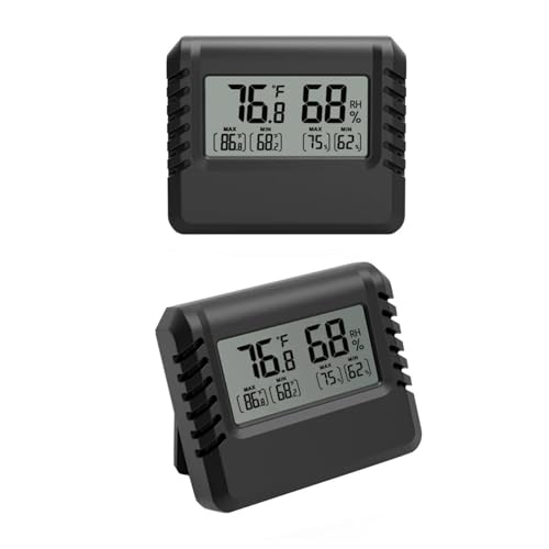 デジタル LCD 屋内温度センサー 湿度計 温度計 湿度計 ゲージ C/F トグルディスプレイ (色: ブラック)