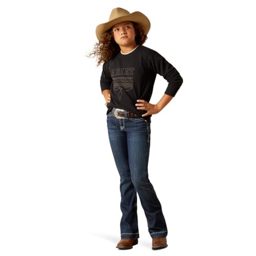 Ariat Girl's Black Booted Logo Sweatshirt3