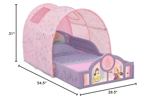 Image of Delta Children - Disney Princess Sleep and Play Toddler Bed with Tent, Purple /Pink