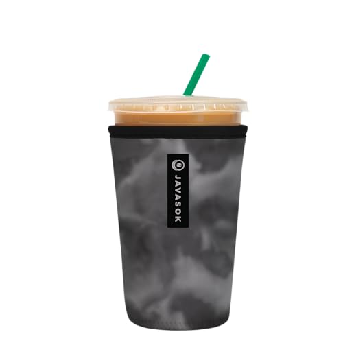 Sok It Java Sok Iced Coffee & Cold Soda Insulated Neoprene Cup Sleeve (Shades of Gray, Medium: 22-28oz)