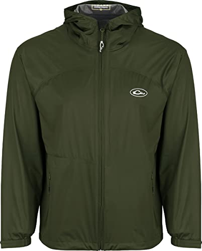 Drake Waterfowl Tempest Ultralight Packable Rain Jacket (2XL, Green)