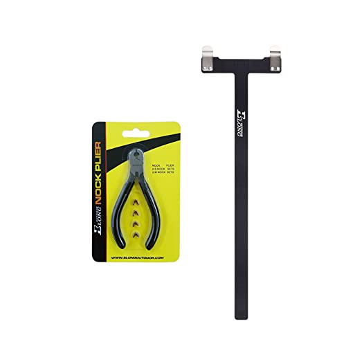 ELONG OUTDOOR Archery Bow String Points Nock Pliers Set T Shape Arrow Bow Square Ruler String Nocking Point Buckles for Recurve Bow