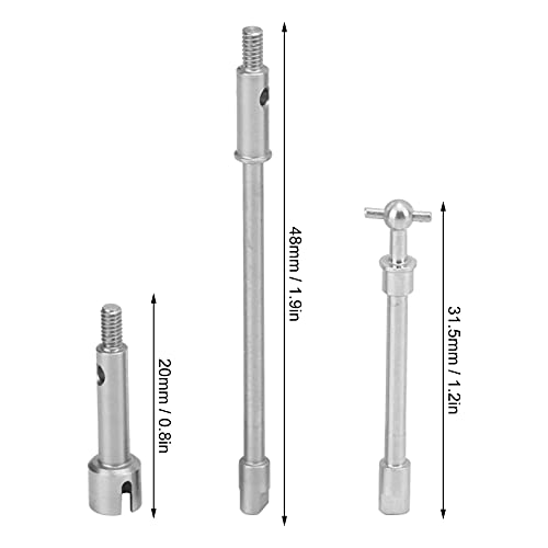 VGEBY Front Rear CVD Drive Shaft, RC Stainless Front Rear CVD Drive Shaft for Axial SCX24 90081 1/24 RC Cars Upgrade Parts - Image 3