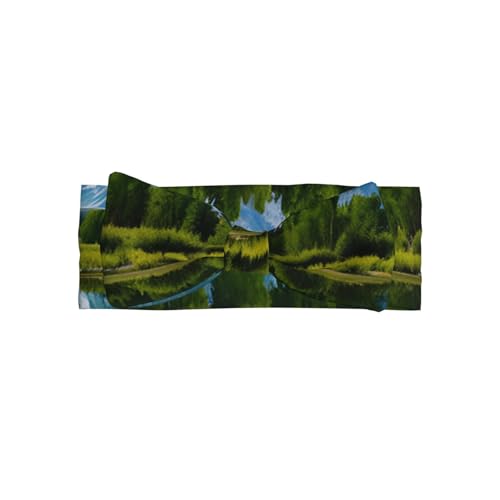 grand teton national park Prints Baby Bow Headband Super Stretchy Soft Bows Hair Accessories for Newborn Infants Toddlers Kids Girls