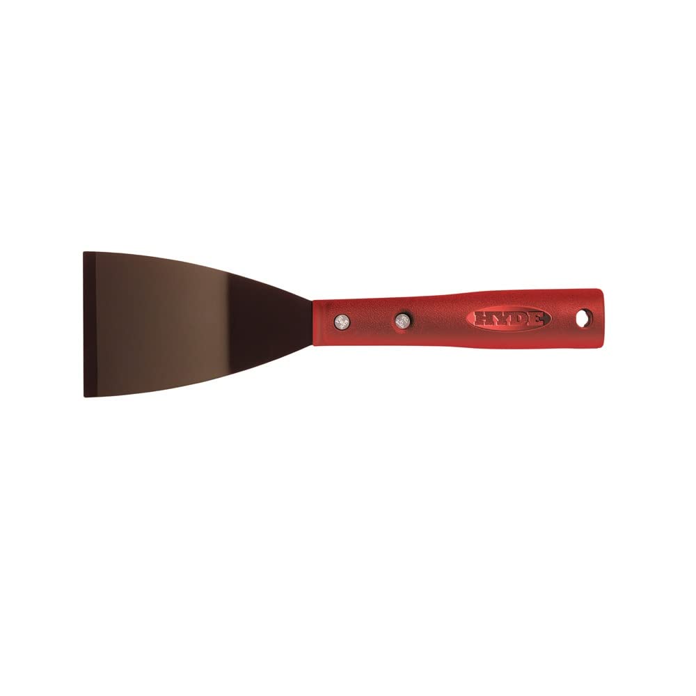 Chisel Scraper, Stiff, Bent, 3 in. W, Red