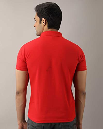 Image of INKKR Men's Polo Neck Half Sleeve Solid T-Shirts