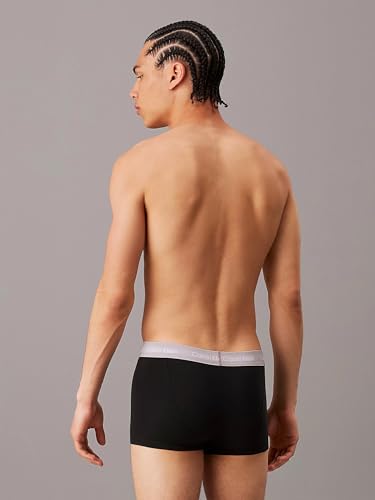 Calvin Klein Herren-Unterhose, niedrig, 3 Stück, B- BLK, Hemisphere BL, ASH WBS, S 3