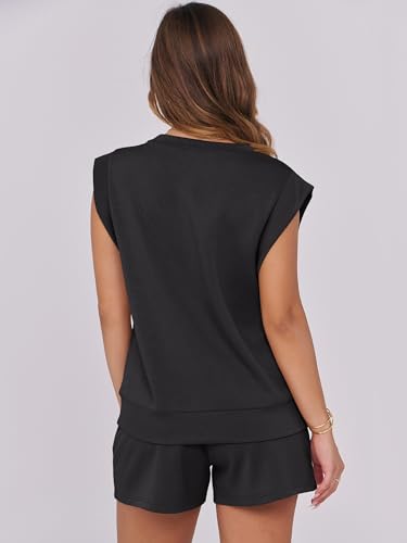 Image of ANRABESS Two Piece Sets for Women 2026 Summer Short Lounge Set Casual Beach Vacation Outfits Spring Sweatsuits Tracksuit