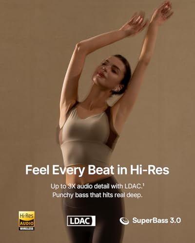 Image of Baseus Bowie MC2 Open Ear Clip On Earbuds, CloudComfort 2.0 Wrap-Around Design, LDAC Hi-Res Audio, Bluetooth 6.0, 55H Playtime, 4-Mic AI Clear Call, IP67 Waterproof for Running Gym Workouts