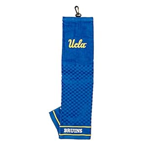 Team Golf NCAA UCLA Bruins Embroidered Golf Towel Embroidered Golf Towel, Checkered Scrubber Design, Embroidered Logo