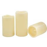 CANDLE CHOICE Waterproof Outdoor Battery Operated Flameless Candles with Timer Realistic Flickering