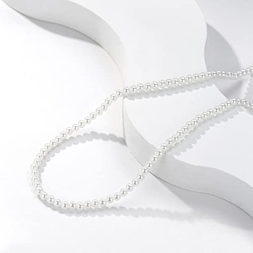 Luxval Pearl Necklaces Choker for Women,Cream White Pearl Jewelry, 14K Gold Plated Handmade Dainty Toggle Clasp Necklace for Women Jewelry Gifts3