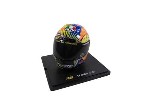 OPO 10 - Casco Valentino Rossi Moto Grand Prix Temporada 2002 Escala 1/5 Compatible con Honda RC211V - CR039
