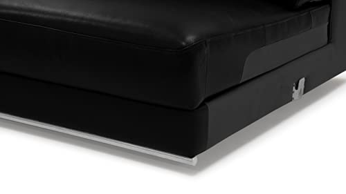 Zuri Furniture Wynn Black Leather Sectional Sofa With Adjustable Headrests - Right Chaise #TOP6