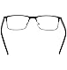 Metall Lesebrille mit rechteckigen Gläsern - mit Gratis Etui, Edelstahl Brillengestell (Schwarz), Eckige Lesehilfe Herren und Damen +1.0 Dioptrien