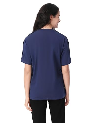 Image of Magnetic Buttons Post Shoulder Surgery Recovery Shirt for Men V-Neck Tear Away Adaptive Chemo Port Clothing for Women