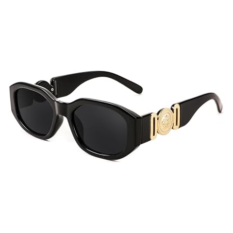 FEISEDY Retro Trendy Rectangle Sunglasses Women Men Vintage 90s Small Narrow Square Sunglasses B2322 Cover