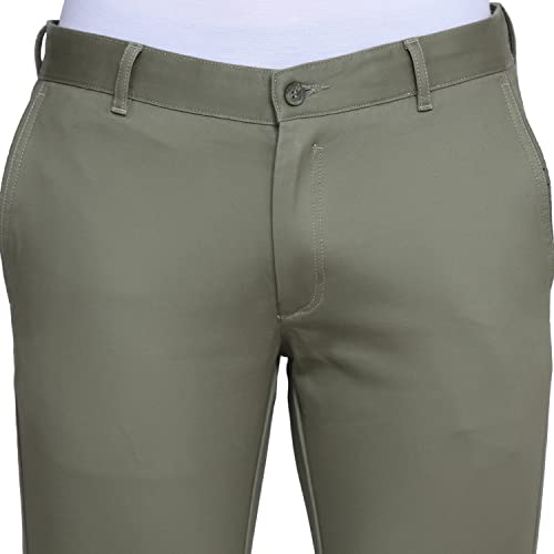 Image of blackberrys Solid Cotton Stretch Super Slim Fit Mens Trousers (S22975N1IS22FMN-P)