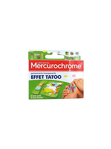 MERCUROCHROME Pansements Transparents Effet Tatoo 12