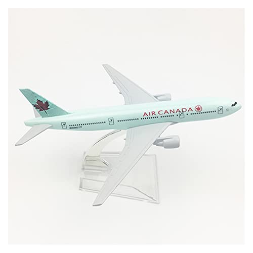 Modelo de avión de aleación fundido Boeing B777 miniatura coleccionable de 16cm 4