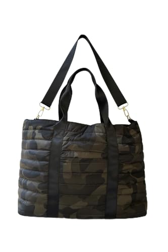 Ultimate Everyday Traveler Puffer Duffel (Green Camo)