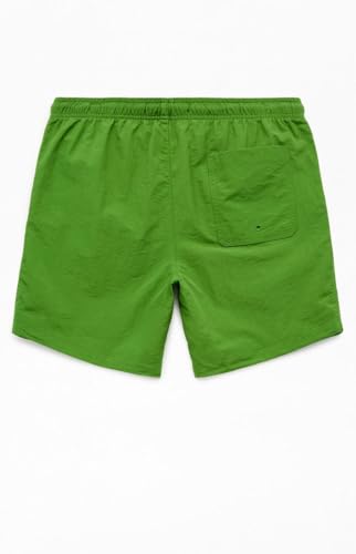 PacSun Men's Green Solid Collegiate 6.5" Swim Trunks2