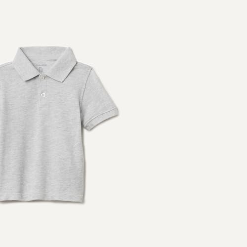 Image of Amazon Essentials Boys and Toddlers' School Uniform Short-Sleeve Pique Polo Shirts, Breathable Cotton, Button Closure